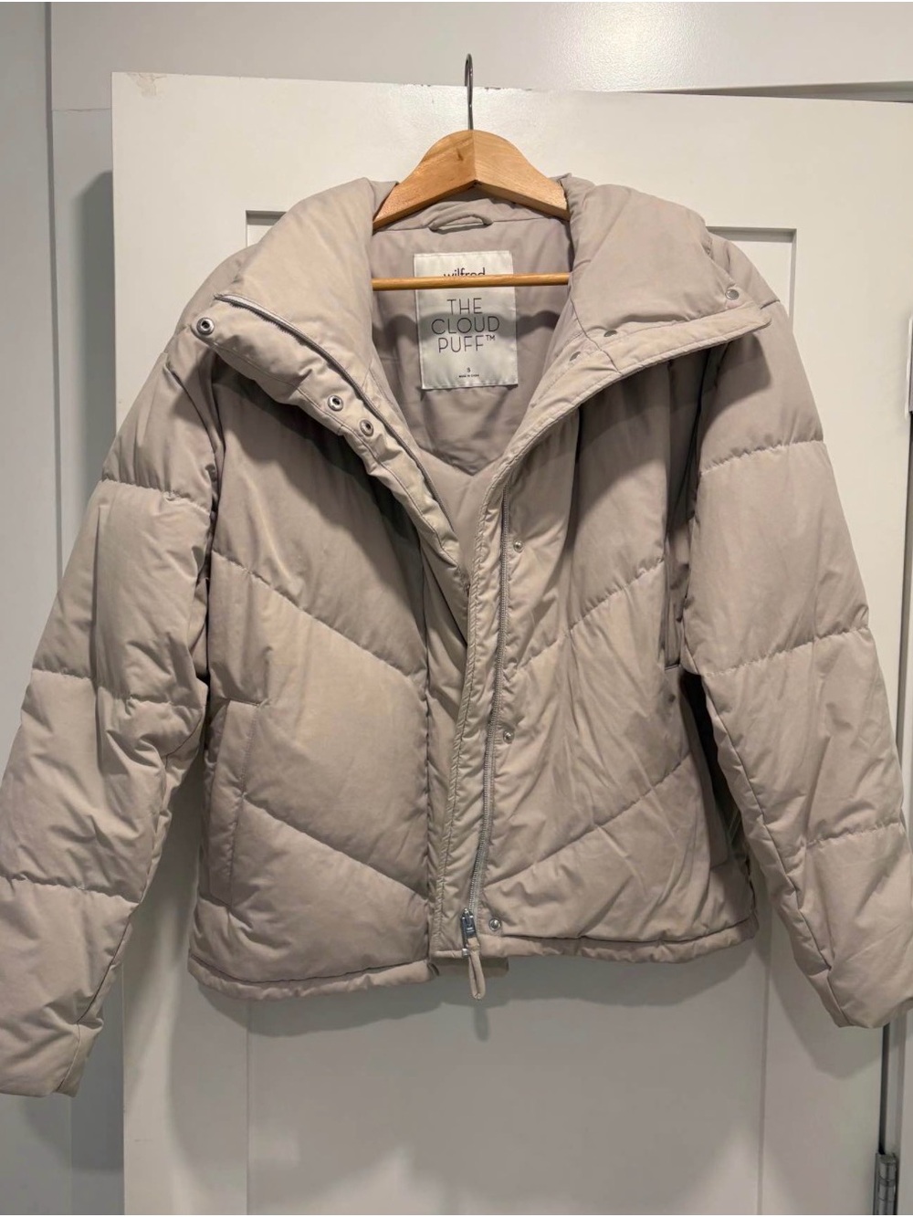 Wilfred Light Beige Quilted The Cloud Puff Puffer Jacket